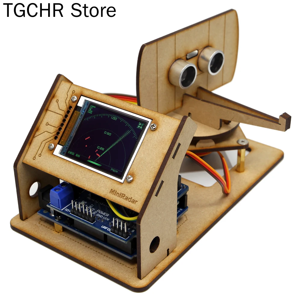 

Miniradar Ultrasonic Radar Maker Project TFT LCD Screen Detection Robot Suitable for Arduino