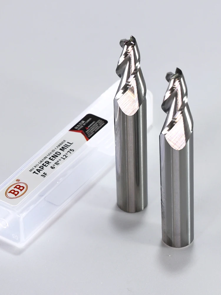 BB Carbide Tapered End Mill Angular CNC Machning Cutter Metal Router Bit 0.5 1 1.5 2 3 8 10 15 Degree