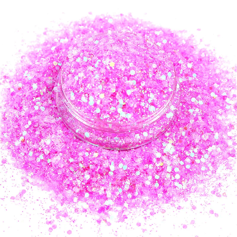 Purple Gradient Nail Sequin Glitter Powder Natural Effect Lamp Cure Natural Dry Nail Glitter Nail Art DIY Design Decoration 10ml