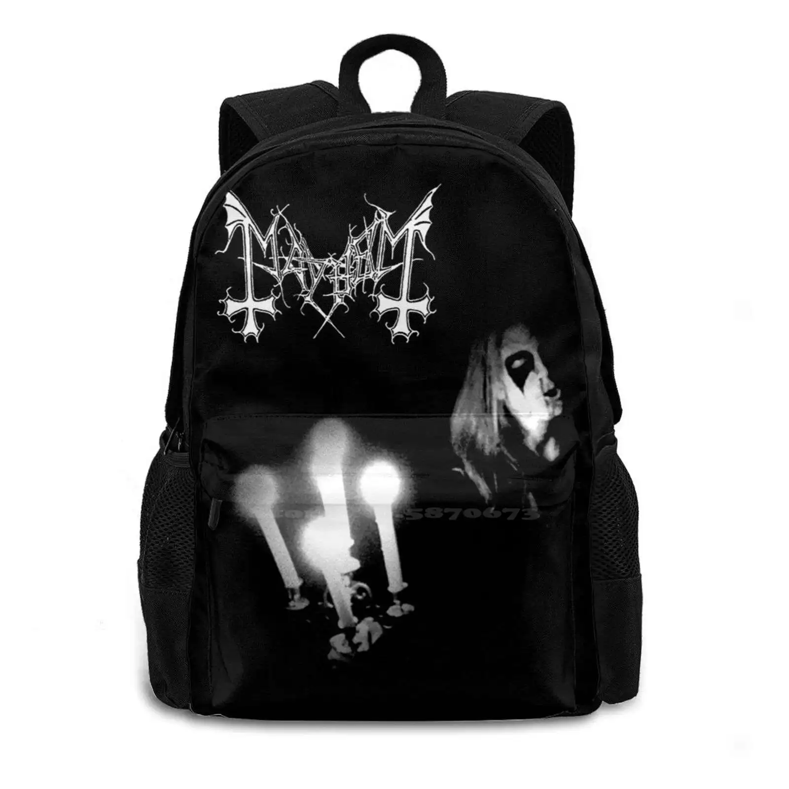 Mayhem X School Bag Big Capacity Backpack Laptop 15 Inch Dead Mayhem Black Metal Old History Per Yngve Ohlin Pelle Burzum