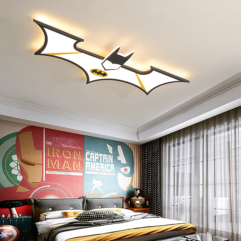 Modern Ceiling Lamp Children's Kid Living Room Led Bedroom Bat Lighting Fixtures Ultra-thin Study Hall Restaurant Decor Light