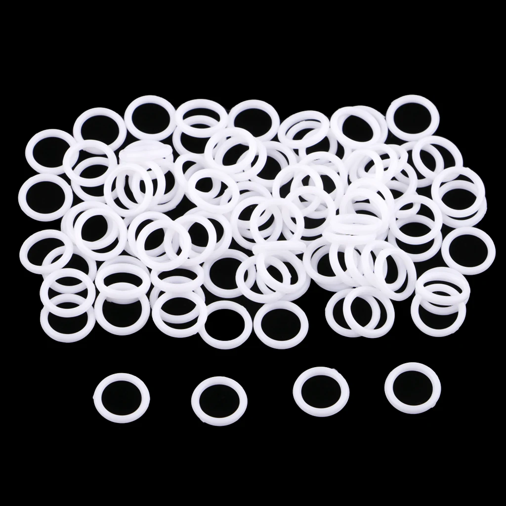 

100 Pieces Nylon Bra Strap Adjuster Slider O Ring Lingerie DIY Sewing Crafts 6mm