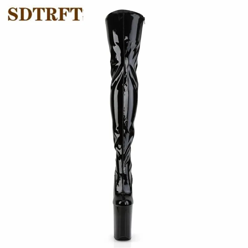 SDTRFT Fashion Show 23cm Thin Heels Over The Knee Boots Platform Unisex Botas Mujer Ladies Wedding Pumps Women's Party Shoes