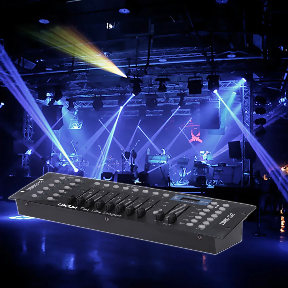 

Lixada Disco Party Lights Controller 192 Channels DMX512 Controller Console for Stage Light Party DJ Disco Operator Equipment