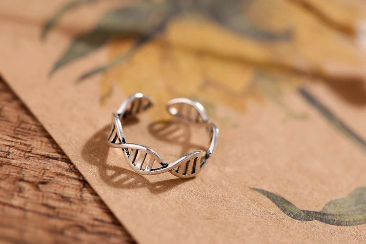 Retro Style 925 Sterling Silver Leaves Open Rings For Women  Fashion Open Adjustable Finger Ring