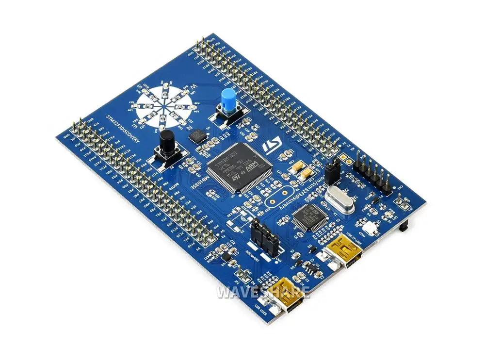 100% ST oryginalny STM32F3DISCOVERY zestaw odkrywców STM32F303VCT6 ARM Cortex-M4 STM32 pokładzie rozwoju na pokładzie ST-LINK/V2