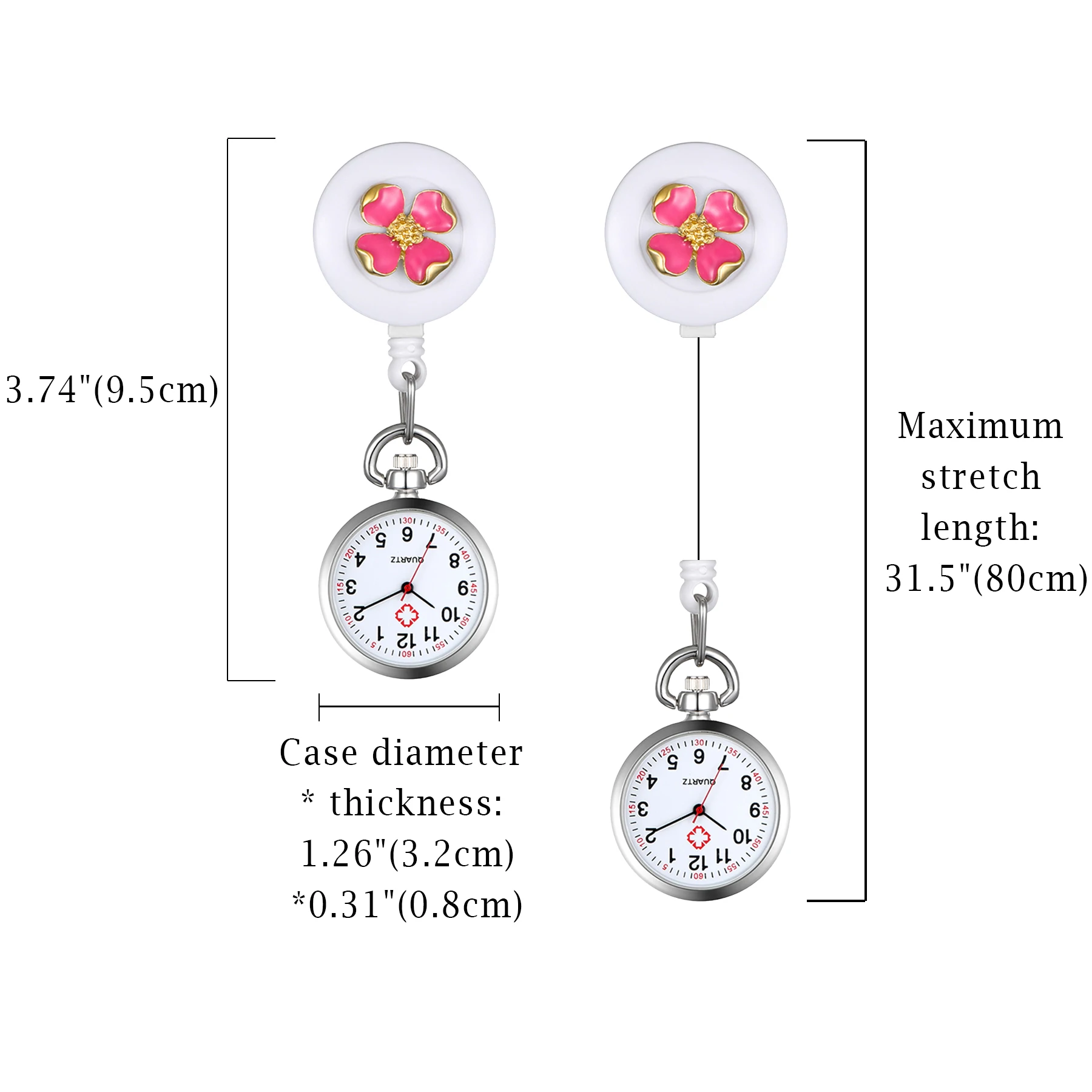 Модные простые наручные часы LANCARDO с застежкой в виде лепестков, подвеска-брошь, кварцевые карманные Регулируемые часы для врачей и медсестер