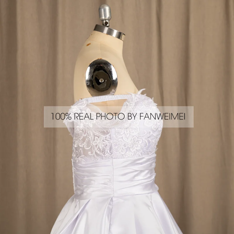 #9211REAL PHOTOS BY FANWEIMEI Vintage Off Shoulder Short Sleeve  Sheer Lace  A-Line Backless Wedding Dress Bridal Gowns