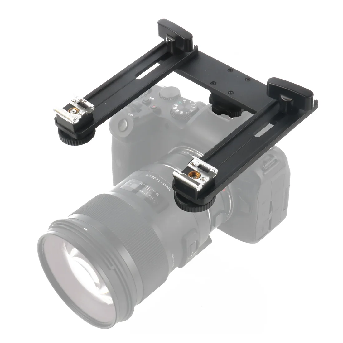 محول الحذاء الساخن البارد المزدوج الثلاثي 1/4 شريط تمديد التثبيت دعامة فيديو لكاميرا Canon Nikon ثلاثية القوائم وميكروفون ضوء فلاش