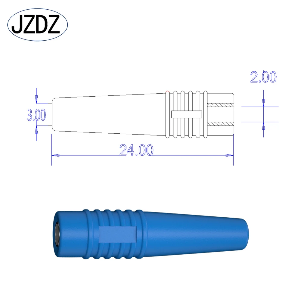 JZDZ 10PCS 2MM 바나나 플러그 암 소켓 테스트 플러그 터미널 전기 와이어 커넥터 J.10048