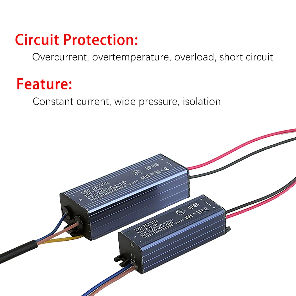 Imagem -03 - Led Driver 3w 47w 812w 30w 50w Corrente Constante Fonte de Alimentação à Prova d Água para Arruela de Parede 85265v 240ma-1350ma Peças Lote