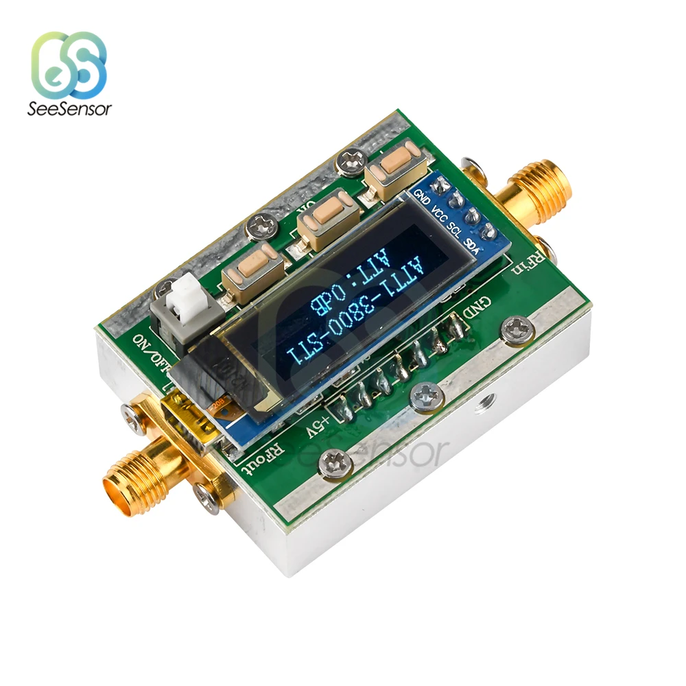 1MHZ-3800MHz controllo attenuatore RF programmabile digitale 0-31dB Step regolabile 1dB PC controllabile Mini USB 5V alimentatore