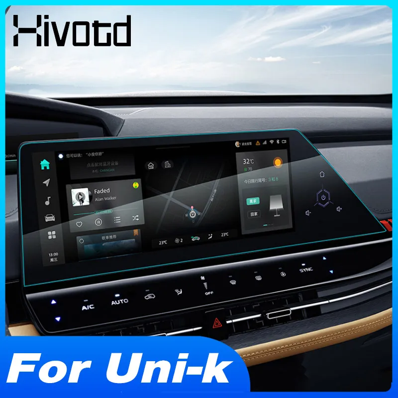 Tempered Glass Navigation Film GPS Screen Protector Dashboard Interior Car Sticker Accessories For Changan Uni-k Unik 2024