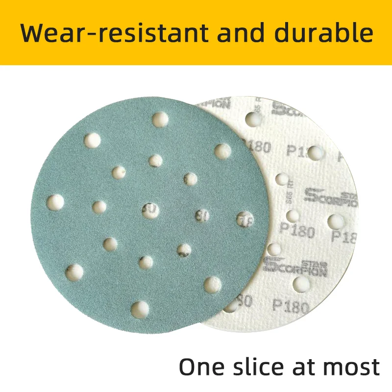 6 Inch 17 Hole Sandpaper Suitable For FESTOOL Car Polishing Round Self-adhesive Back Velvet 150mm