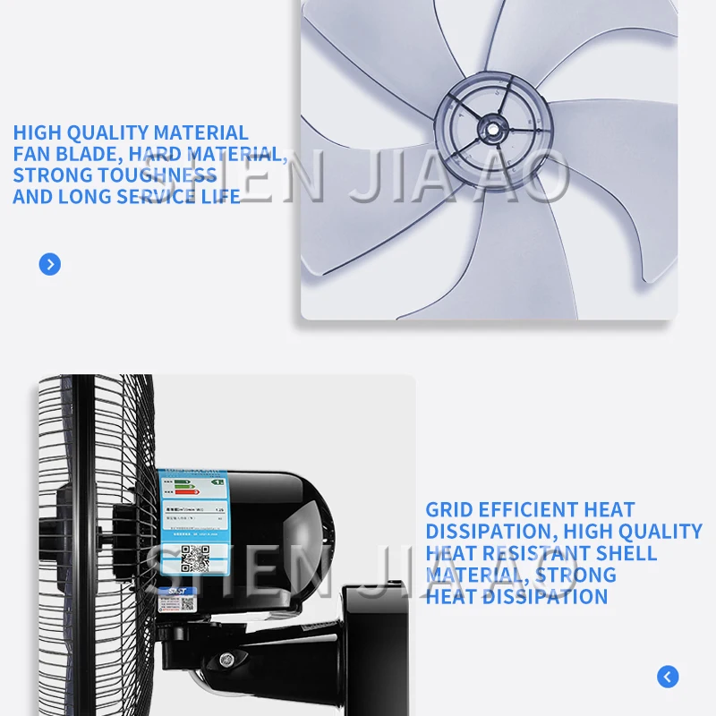 شنت الجدار مروحة كهربائية المنزل عنبر 16 بوصة مروحة معلقة مطعم يهز رئيس مروحة صامتة مع جهاز التحكم عن بعد 7.5h توقيت