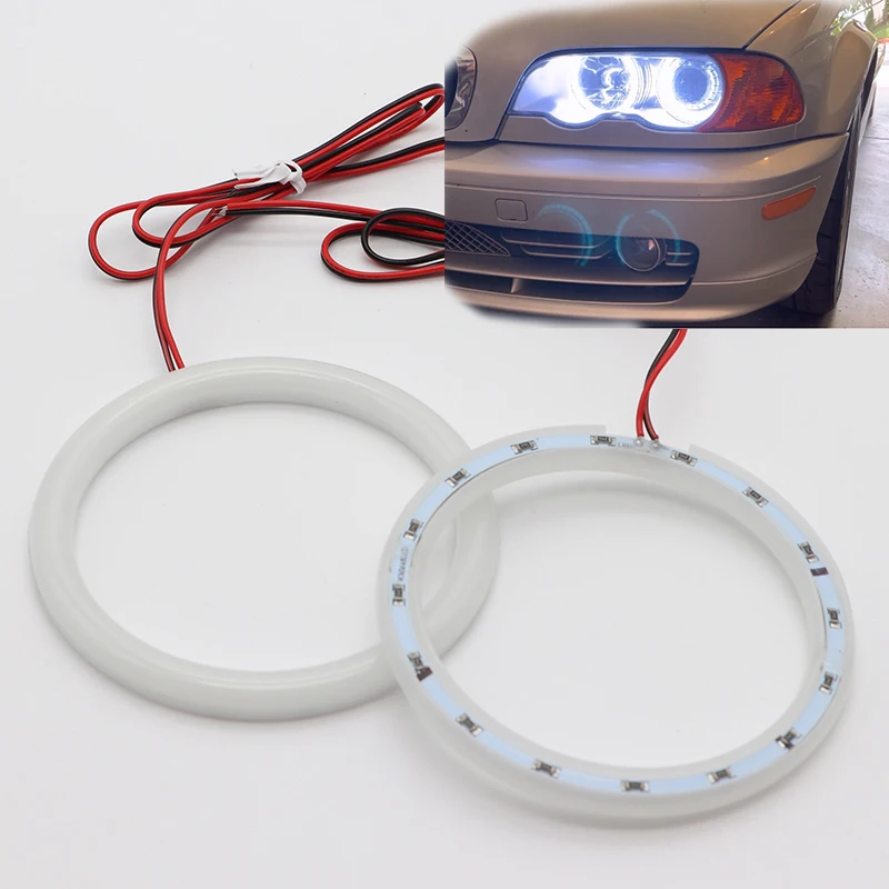 60mm 72mm 80mm 85mm 90mm 95mm For BMW E46 E36 E38 E39 E90 126mm 140mm 131mm 146mm 158mm circle light White Cotton angel eyes kit