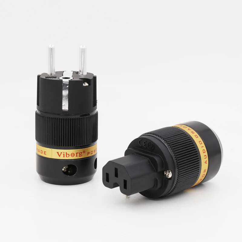 

Пара виборга VE501S + VF501S, чистая медь, Посеребренная, европейская вилка, SCHUKO разъем питания