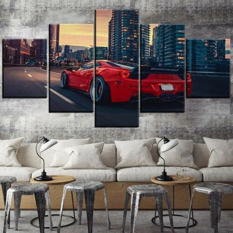 

5 Panel Spider Highway Drive Posters HD Canvas Wall Art Pictures Decoration Accessories Living Room Home Decor Paintings