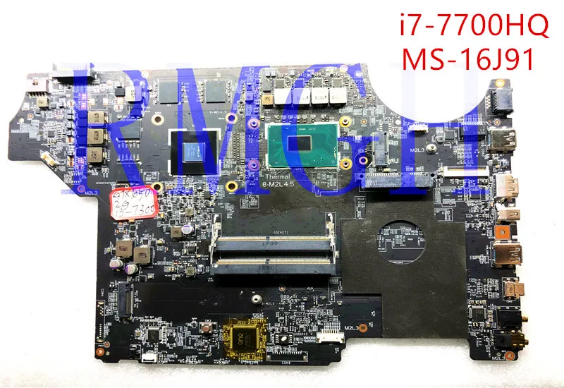 

FOR MSI GE72VR GP72VR GE62VR GP62VR GL62M notebook motherboard MS-16J9 MS-16J91 CPU i7-7700HQ SR32Q GTX1050 100% test OK