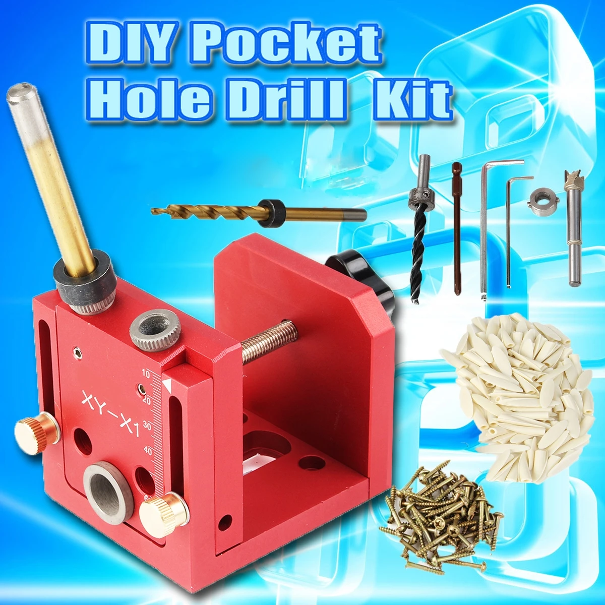 

Pocket Hole Drill Guide Dowel Jig DIY Woodworking Joinery For Kreg Carpentry Kit