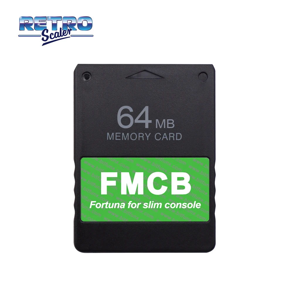 RetroScaler Fortuna Free McBoot FMCB tarjeta de memoria de 8MB, 16MB, 32MB, 64MB, tarjeta de programa para todas las consolas de juegos PS2 Slim