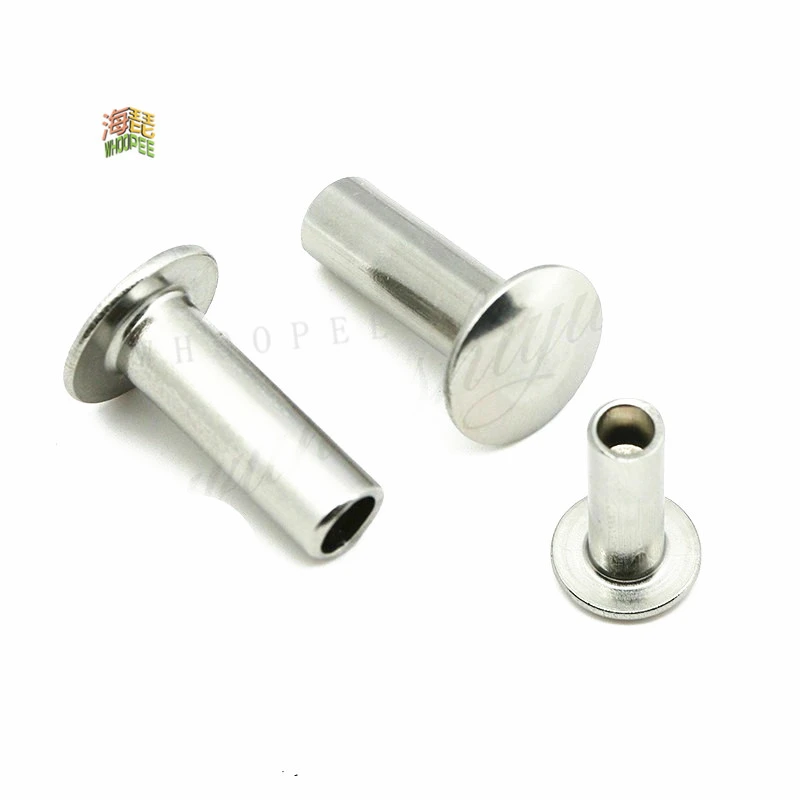 10-100PCS M2 M3 M4 M5 M6 GB873 Aluminum Flat Round Head Half Hollow Shank Rivet Aluminum Rivet Nut