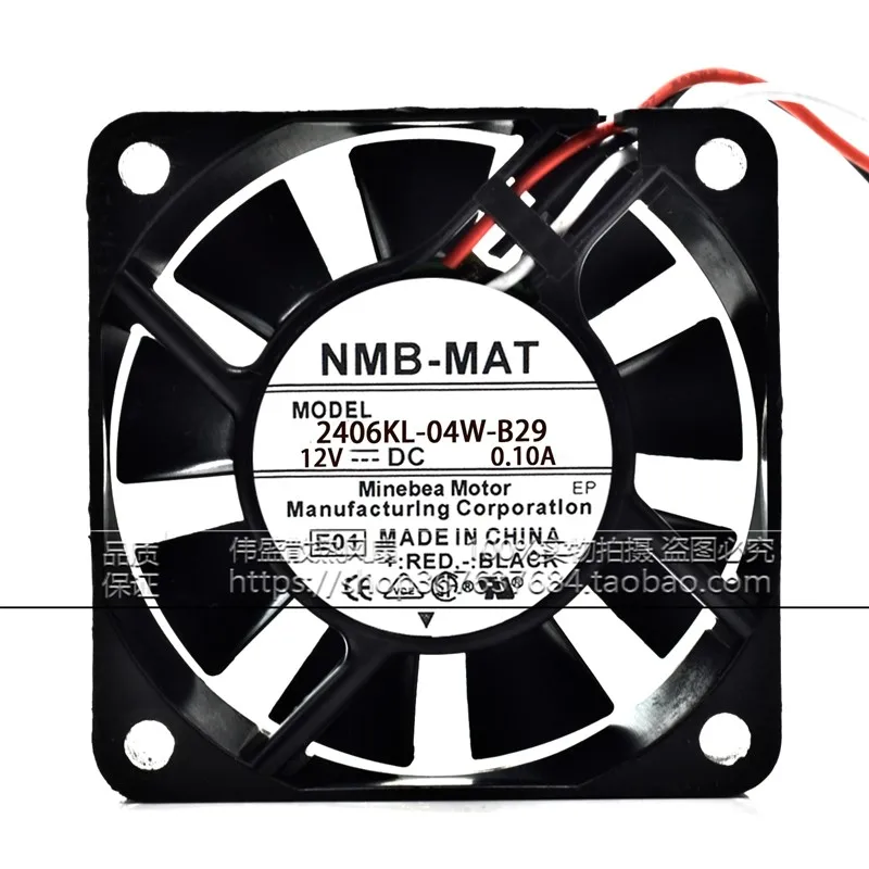 New original NMB 2406KL-04W-B29 12V 0.10A 6015 6CM 3-wire silent chassis plasma TV fan