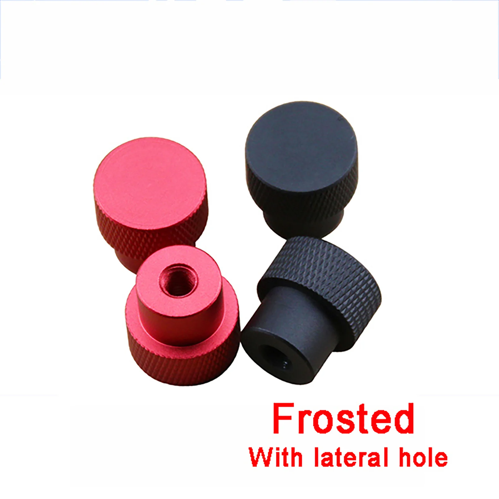 1Pcs M6 M8 M10 M12 Knurled Thumb Nuts With Side Hole Aluminum Alloy Hand Grip Knobs Step Nut Silver/Black/Red