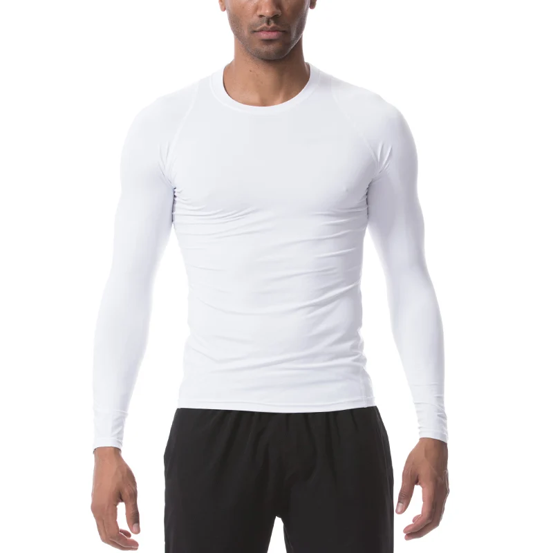 

Men's Compression Shirts Basketball Running Compression Training Crewneck Long-Sleeve Workout Shirts