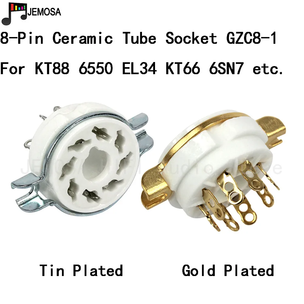 Chassis Mount K8A 8Pin Octal Ceramic Tube Socket For EL34 6SN7 KT88 6SL7 6CA7 5U4G 5AR4 GZ34 6550 6CA7 6J7 6SJ7 Tube Audio AMP