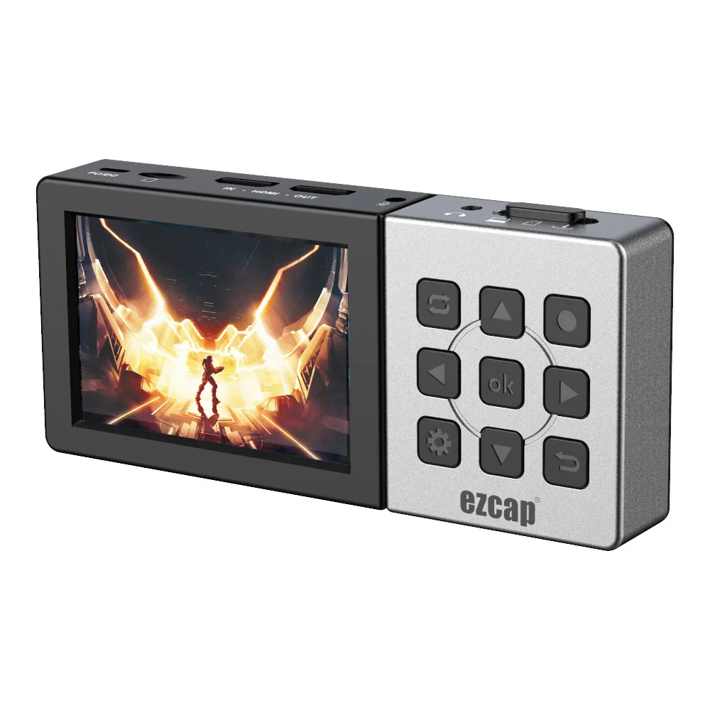 EzCAP273 HD Game Capture Record Portable. 1080P60 output to connect to TV, playing game without any delay when recording video