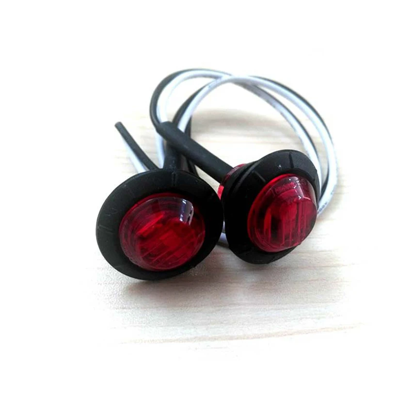 2 pz/lotto luci di ingombro laterali a Led per rimorchio 12V luci di segnalazione per camion lampada di segnalazione a LED luci per autobus per auto rosso/giallo/bianco