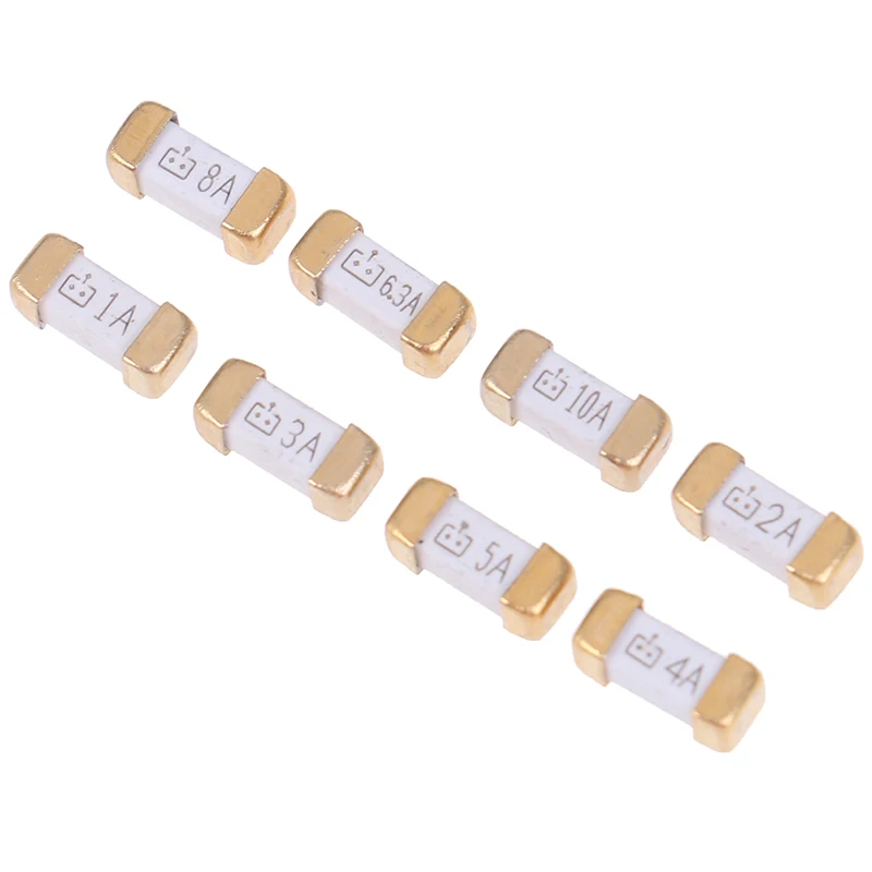 10pcs Foot 1808 125V SMD Fast Blow Fuse 0.5A 0.75A 1A 2A 3A 4A 5A 6.3A 8A 10A 0451 Ultra-rapid Fuses Drop Shipping