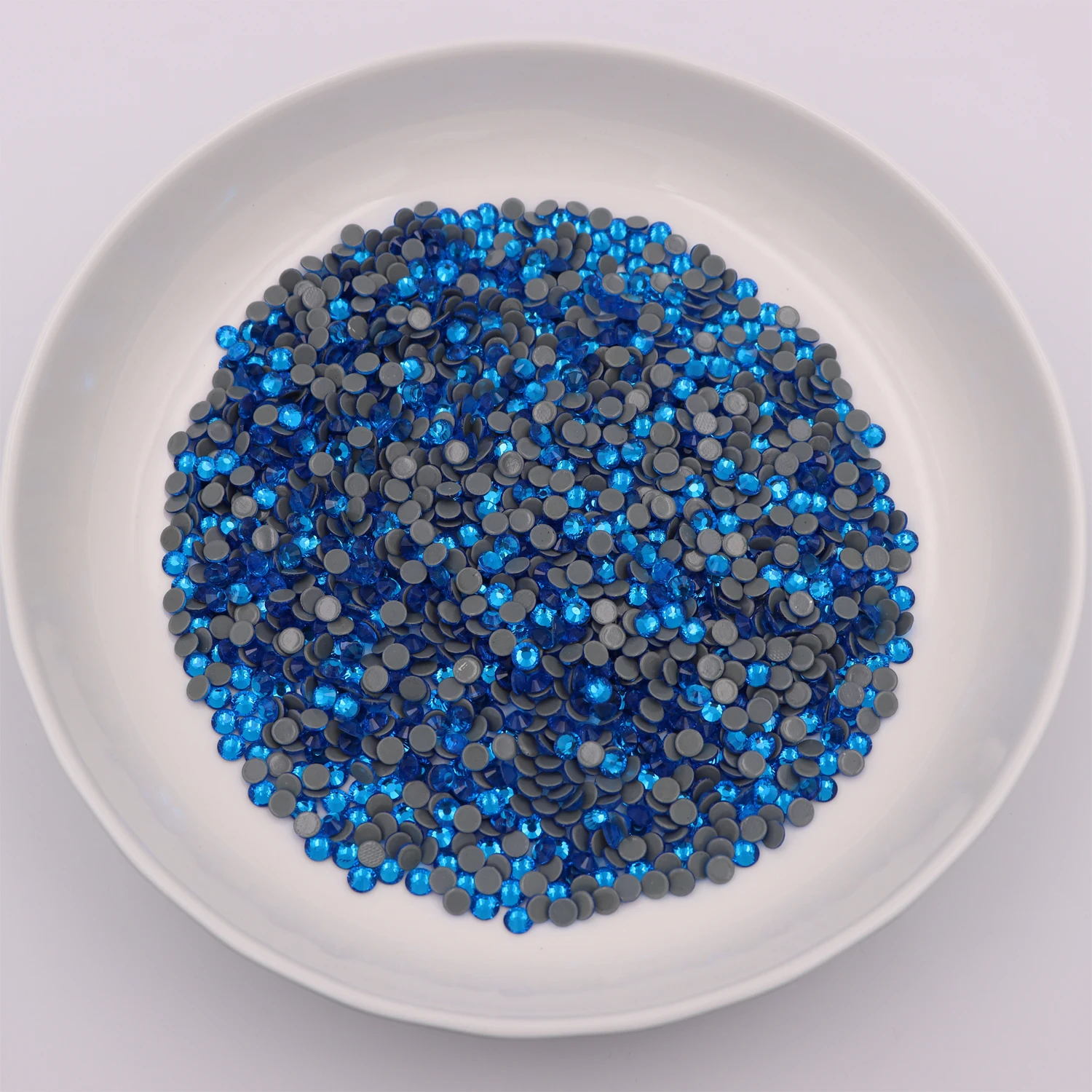 Capri Blue Garment Hotfix Rhinestones Strass Crystals Hot Fix Flat Back Stone for DIY 3D Needlework Dress Cloth Costume Decors