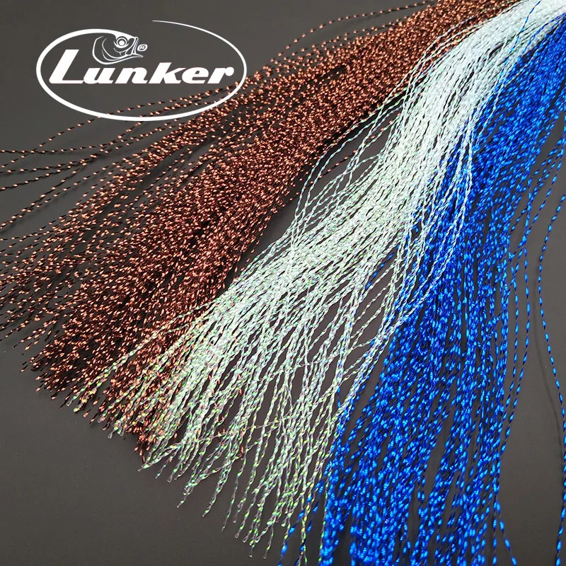 Lunker Fliegenfischer-Tinsel, gedrehte Strang-Schnur, Bindematerial, glänzendes Kristall-Flash-Material, DIY-Material, Hilfshaken, Köderfliegen – Detail 4