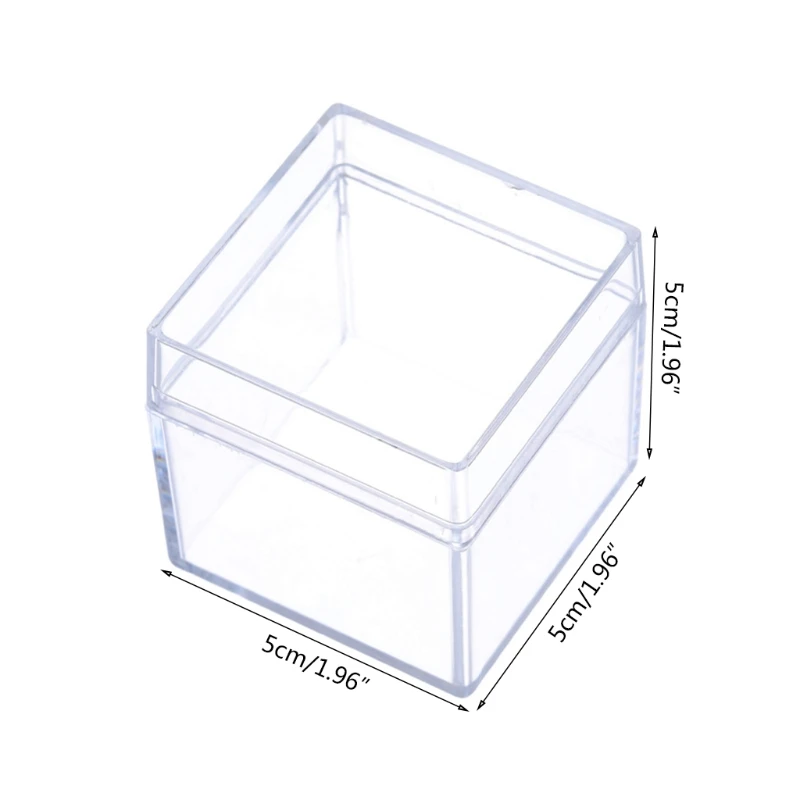 12pcs Clear Acrylic Square Cube Candy Box Treat Gift Boxes Containers for Wedding Party Baby Shower