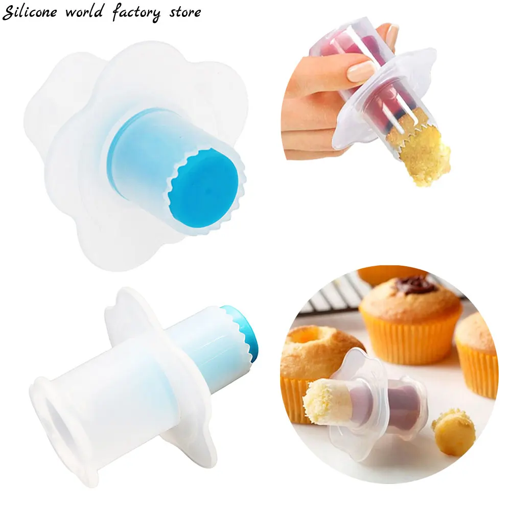 

1PC Muffin Cupcake Corer Plunger Cutter PP Material DIY Cupcake Corer Decorating Divider Cake Filler Muffin Cake Filling Tools