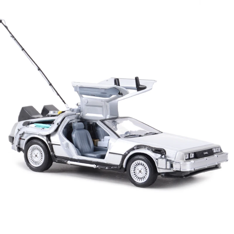 Welly 1:24 DMC-12 DeLorean Time Machine Back to the Future Car Static Die Cast Vehicles Collectible Model Car Toys