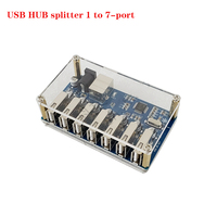 USB HUB Splitter 1 to 7-Port Module with Power Supply USB 2.0 Expansion