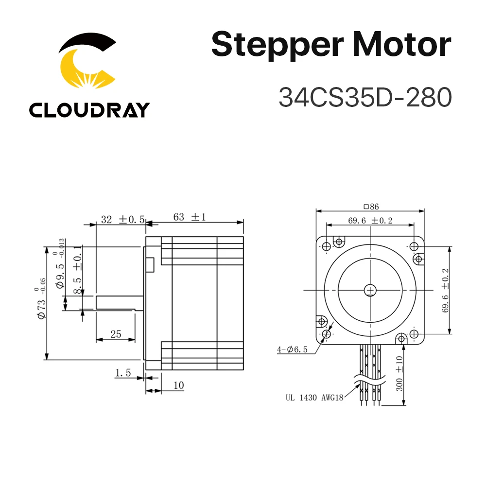 Cloudray Nema 34 Open Loop Stepper Motor Driver Kit 3.5N.m 2.8A DM860S 2.4A-7.2A for 3D printer CNC Engraving Milling Machine