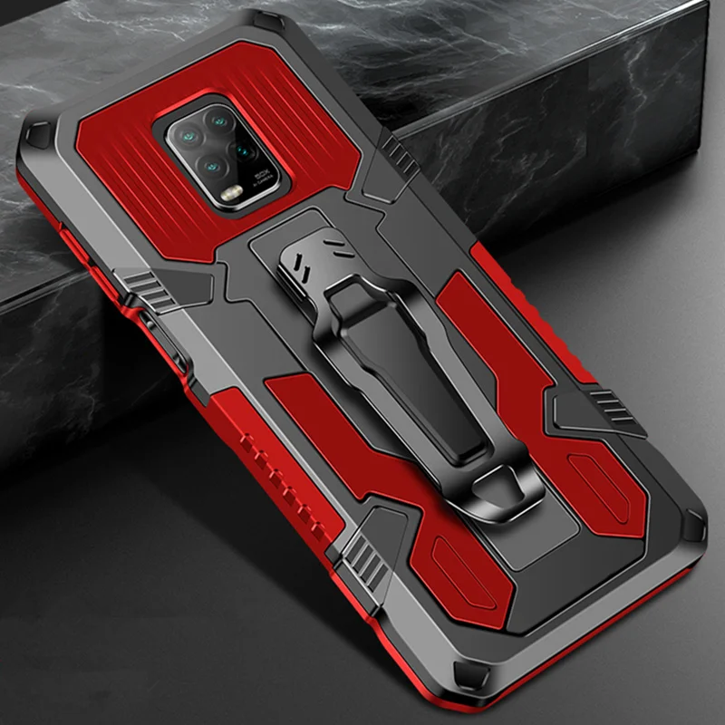 Armor Belt Clip Case for Xiaomi Redmi Note 9S, High Impact Military Rugged Cover, Drop Resistance, 9S, Note 9 Pro Max