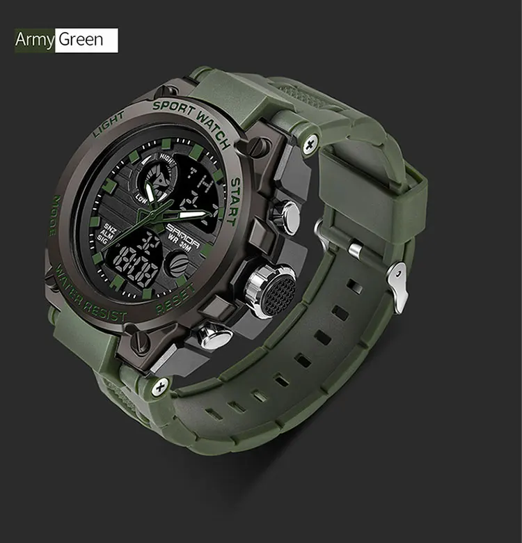 SANDA G Style Men Digital Watch Date Military Sports Watches Waterproof Electronic Wristwatch Mens Clock Orologio Da Uomo 739