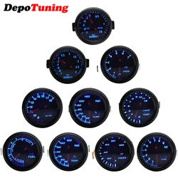 52mm Boost/Vacuum/Water Temp/Oil Temp/Oil Press/Voltage/Tachometer/Air Fuel Ratio/EGT Gauge Analog Blue Led+ Gauge Pods