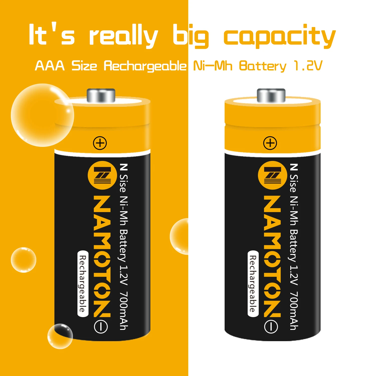 Batterie LR1 pour haut-parleur de jouets, télécommande Bluetooth, 1.2V, 700mAh, taille N, MP3 AM5, E90, MN9100, 910A