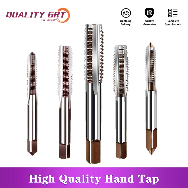 Q.Grt 2pcs Hss Right Hand Tap Drill Screw Thread Metric Plug Taps M2 M3 M4 M5 M6 M8 M10 M12 M16 M20 Metal thread taps