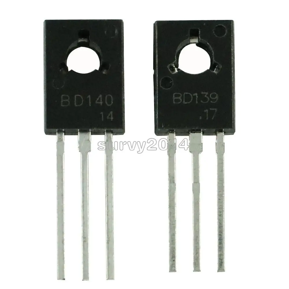 10 PZ BD139 BD140 (5 PZ BD139 + 5 PZ BD140) TO126 TO-126 nuovo regolatore di tensione IC