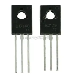 10pcs bd139 bd140 (5pcs bd139 5pcs bd140) to126から-126新しい電圧レギュレーターic