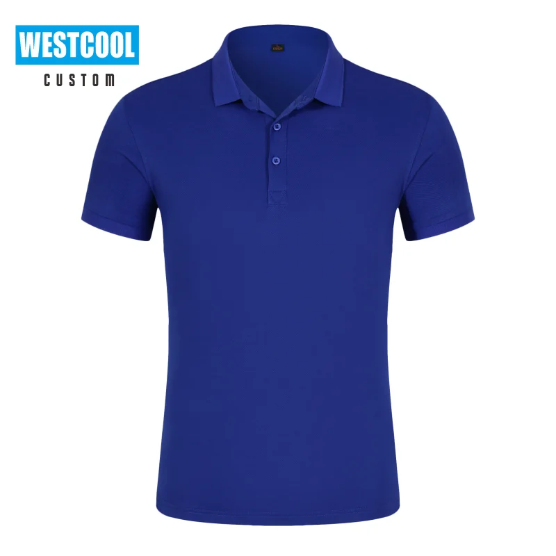High-End 8 Pure Color Lapel Short Sleeve Polo Shirt Custom Logo Embroidery Polo Shirt Brand Printed Fashion Tops WESTCOOL