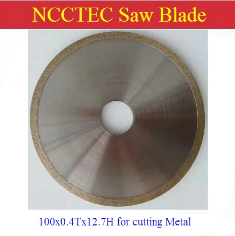 

[12.7mm 1/2'' Hole] 4'' ultra-thin wafering Metal bonded Diamond saw blade | 100mm Metal metallography cutting disc 0.4mm thick