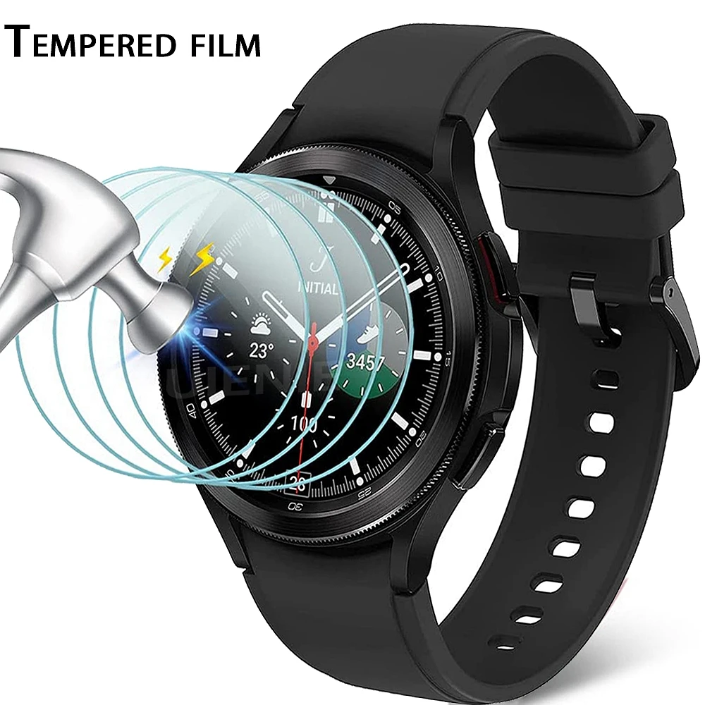 4 قطعة الأفلام الزجاج المقسى لسامسونج غالاكسي ساعة 4 الكلاسيكية 46 مللي متر 42 مللي متر/Watch4 40 مللي متر 44 مللي متر سوار HD حامي الشاشة فيلم